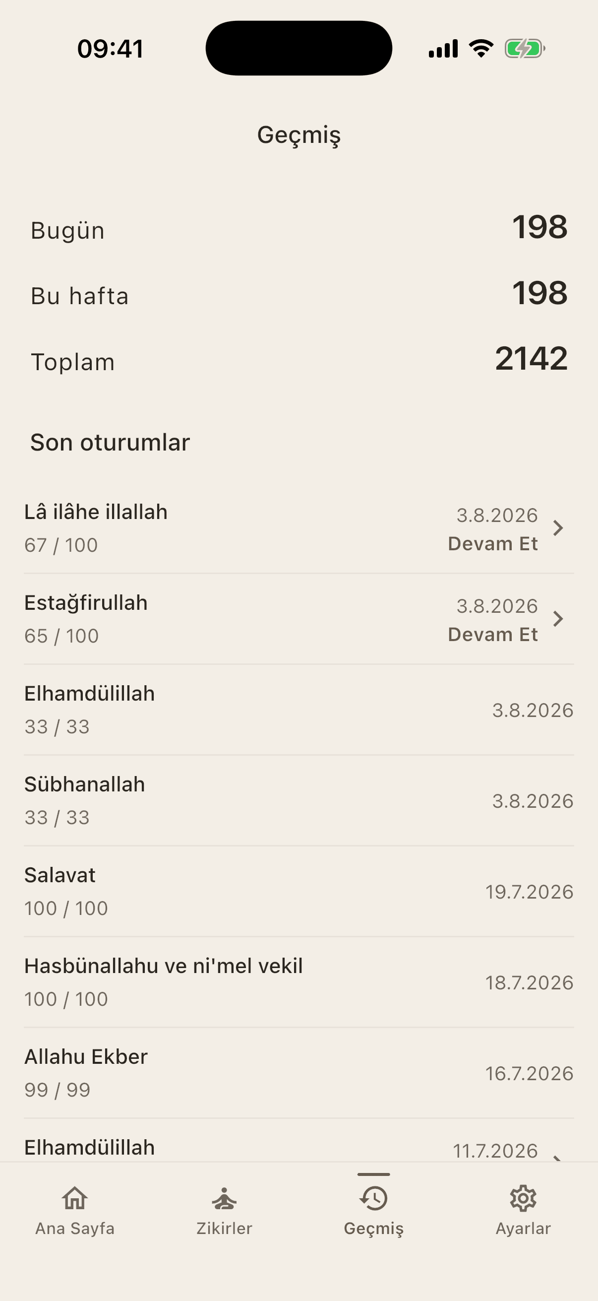 İlerleme ve geçmiş